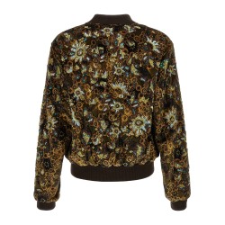 'Valtor' bomber jacket with embroideries and beads