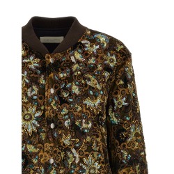 'Valtor' bomber jacket with embroideries and beads