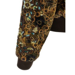 'Valtor' bomber jacket with embroideries and beads