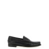 Antiqued leather loafers