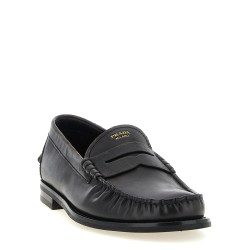 Antiqued leather loafers