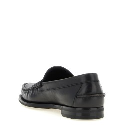 Antiqued leather loafers