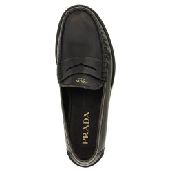 Antiqued leather loafers