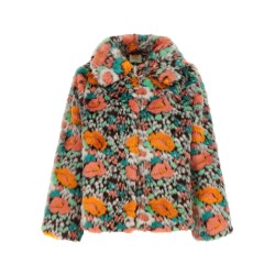 Faux fur floral pattern
