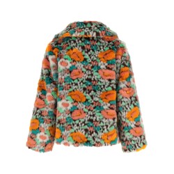 Faux fur floral pattern