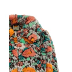 Faux fur floral pattern