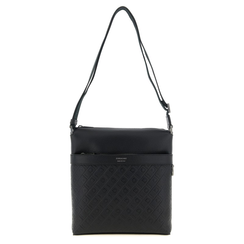 'Ferragamo Monogram' messenger crossbody bag