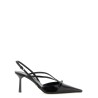 Brushed Leather Slingback Pumps