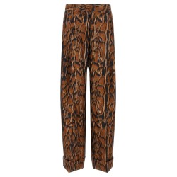 Lynx print pants