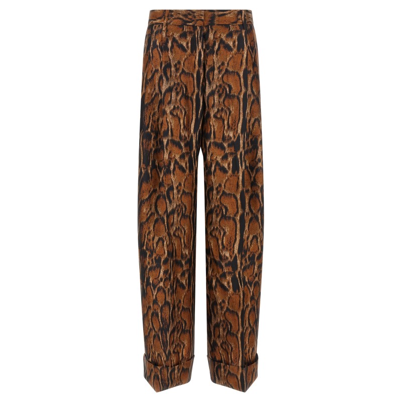Lynx print pants