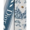 Silk scarf with Toile de Jouy Clover print