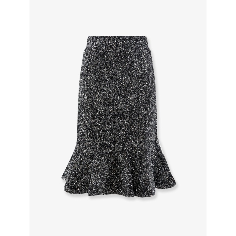 Skirt with godets and all-over sequin motif