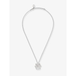 Brass necklace with bow pendant