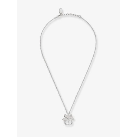 Brass necklace with bow pendant