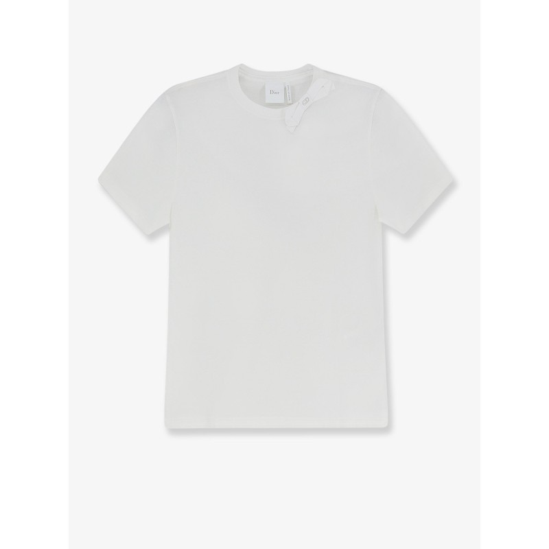 Cotton T-shirt with grosgrain bow detail