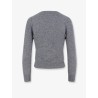 Wool sweater with logo inlay
