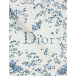 Silk scarf with Toile de Jouy Clover 90 pattern