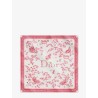 Silk scarf with Toile de Jouy Clover 90 pattern