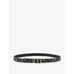 CD Icon Leather and Canvas Belt