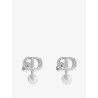 Petit CD brass earrings
