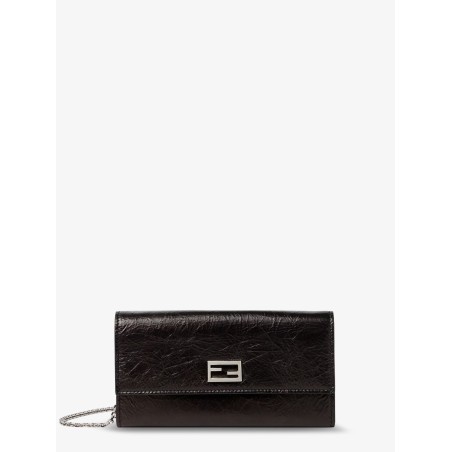 Continental crackled leather wallet