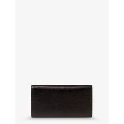 Continental crackled leather wallet