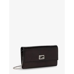 Continental crackled leather wallet