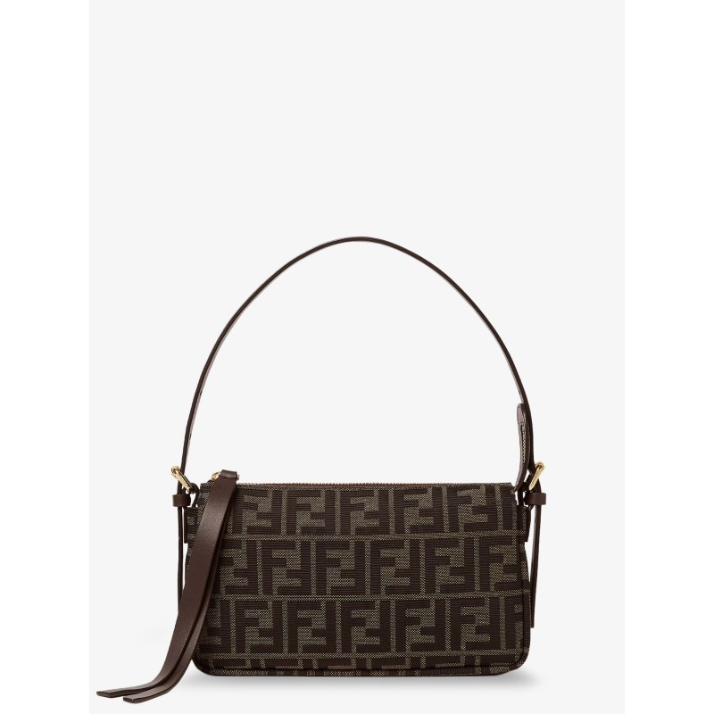 Zip Top Small FF Zucca Fabric shoulder bag