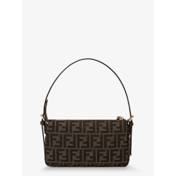 Zip Top Small FF Zucca Fabric shoulder bag
