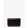 Crackled Leather Wallet on Chain Tube crossbody bag