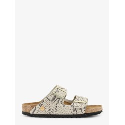 Arizona Snake Oyster Sandals in Python Print Leather