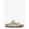 Arizona Snake Oyster Sandals in Python Print Leather