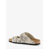 Arizona Snake Oyster Sandals in Python Print Leather