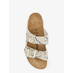 Arizona Snake Oyster Sandals in Python Print Leather