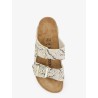 Arizona Snake Oyster Sandals in Python Print Leather