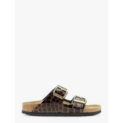 Arizona leather sandals with crocodile print