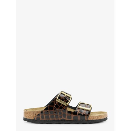 Arizona leather sandals with crocodile print