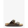 Arizona leather sandals with crocodile print