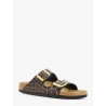 Arizona leather sandals with crocodile print