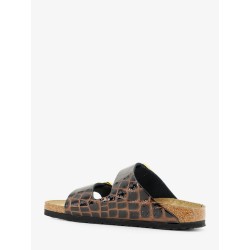 Arizona leather sandals with crocodile print