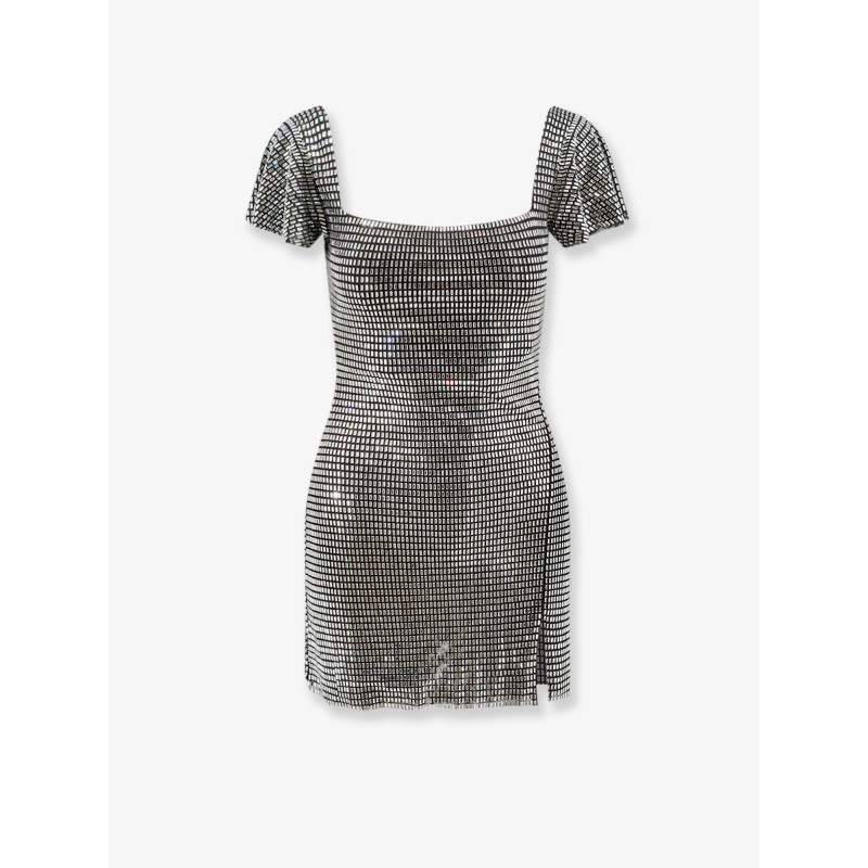 Short tulle dress with rhinestones