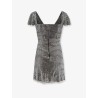 Short tulle dress with rhinestones