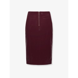 Vinyl midi skirt