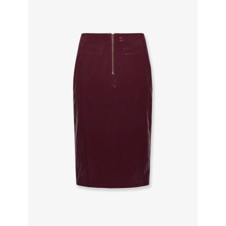 Vinyl midi skirt