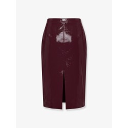 Vinyl midi skirt