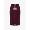 Vinyl midi skirt