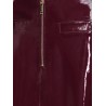 Vinyl midi skirt
