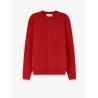 Wool sweater with cable knit