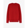 Wool sweater with cable knit