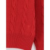 Wool sweater with cable knit